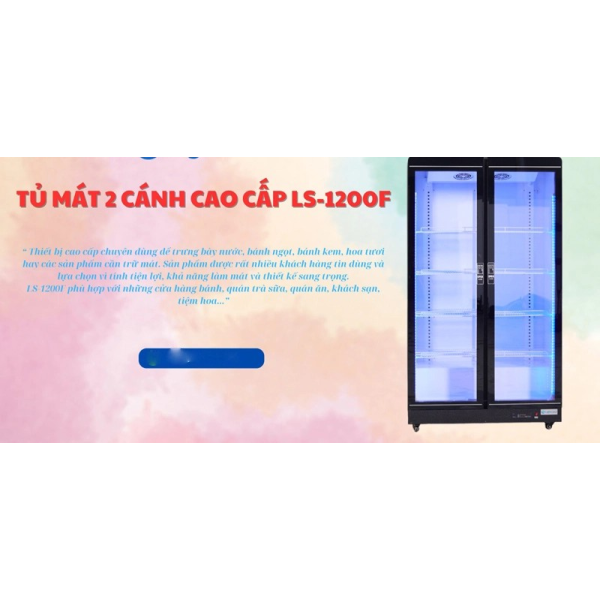 Tủ mát trưng bày 2 cánh Lightcool 1200L LS-1670