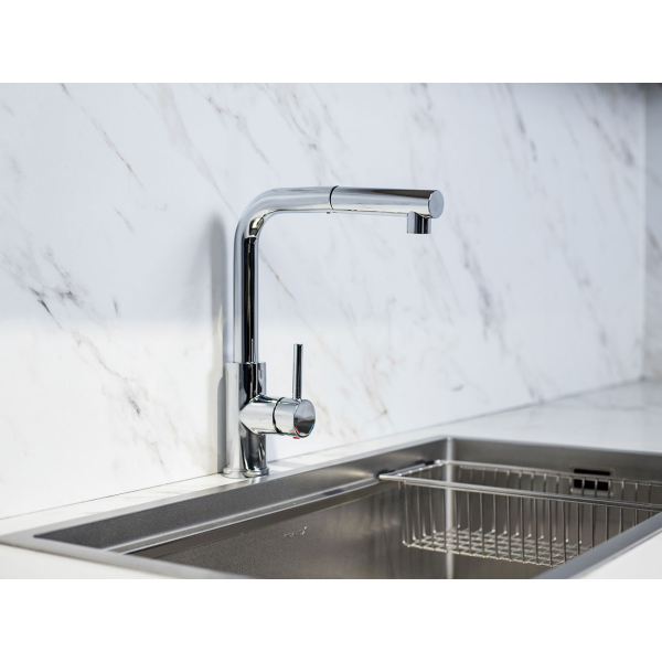 Vòi rửa chén dây rút nóng lạnh GrandX GXF02