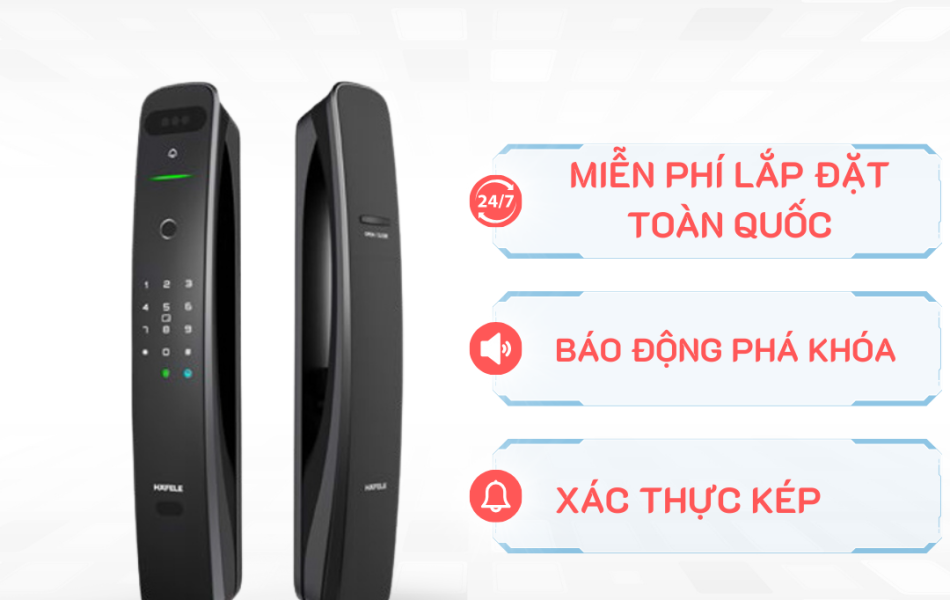 Khóa điện tử Hafele PP9100 (912.20.697) - Màu đen