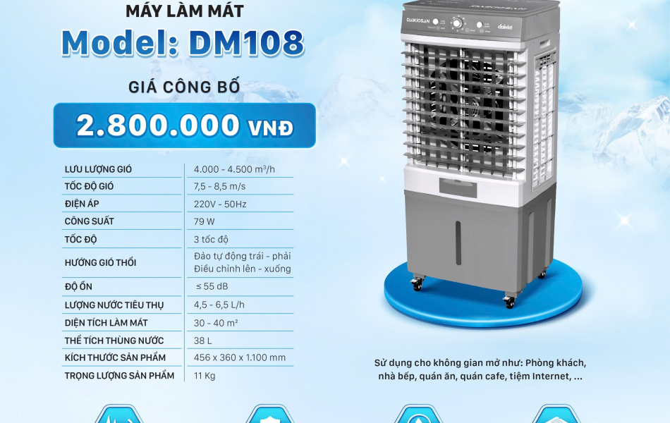 Quạt điều hòa Daikiosan DM108