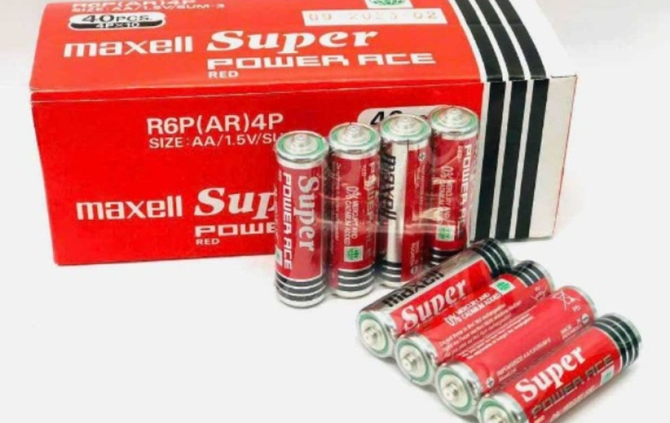 THÙNG PIN PIN TIỂU AA 1.5v MAXELL SUPER R6P(AR) 4P (4 VIÊN) - HÀNG CHÍNH HÃNG