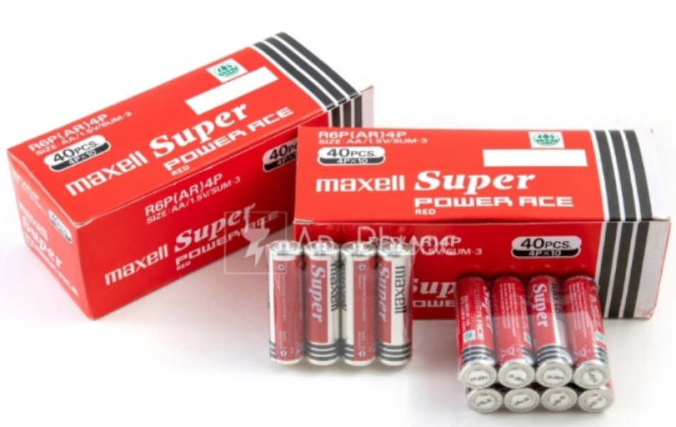 THÙNG PIN PIN TIỂU AA 1.5v MAXELL SUPER R6P(AR) 4P (4 VIÊN) - HÀNG CHÍNH HÃNG