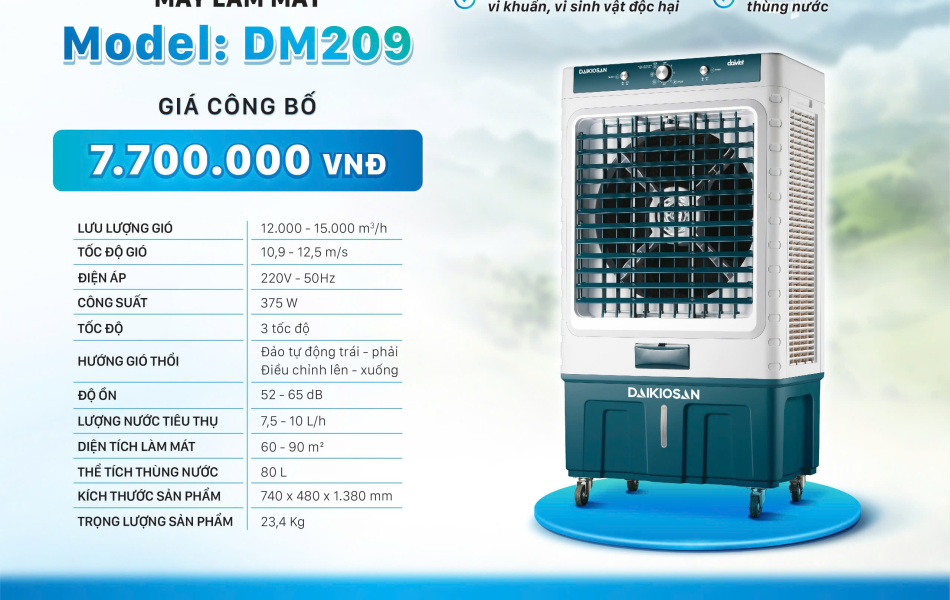 Quạt điều hòa Daikiosan DM209