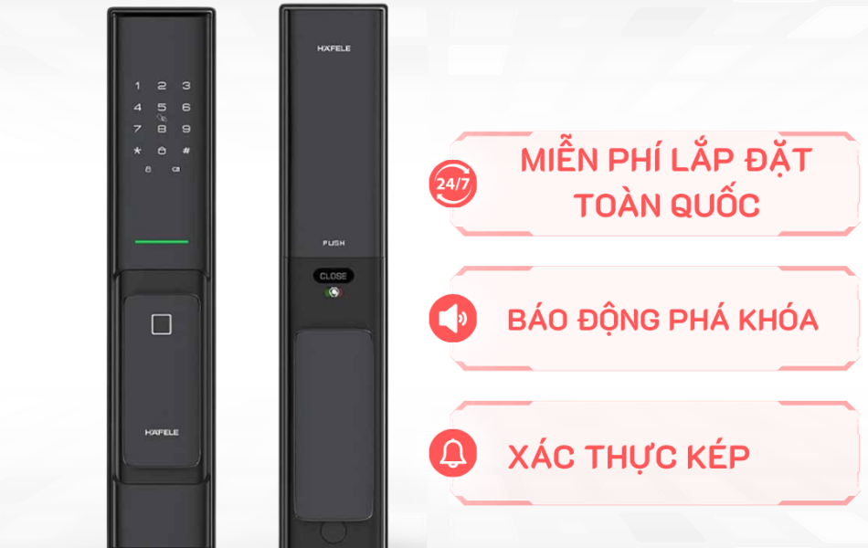 Khóa điện tử Hafele PP8100 (912.20.261) - Màu đen