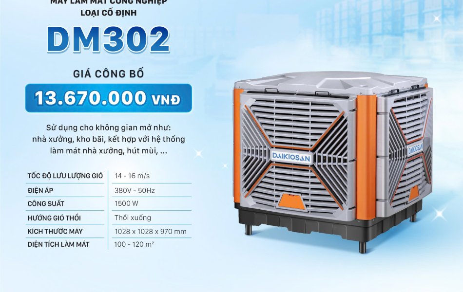 Máy làm mát công nghiệp Daikiosan DM302