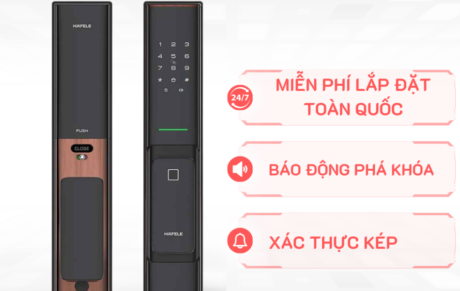 Khóa điện tử Hafele PP8100 (912.20.261) - Màu vàng đồng