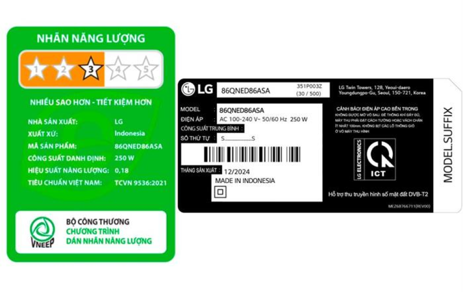 Smart Tivi LG AI Evo QNED 4K 55 inch 55QNED86ASA  (Model 2025) 