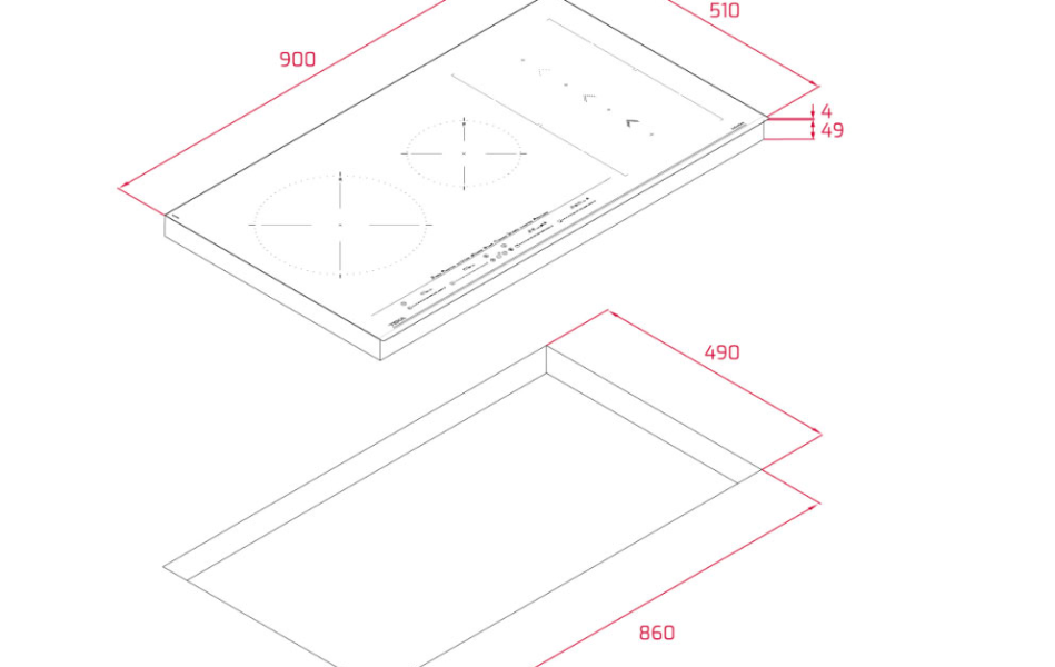 Bếp từ lắp âm IZS 96700 MST BK