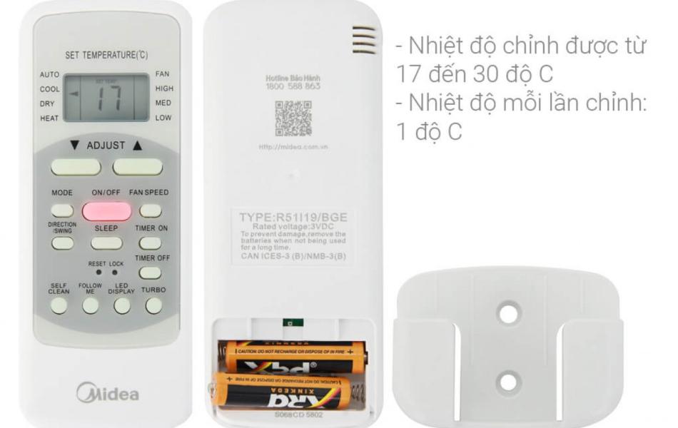 Máy lạnh Midea 1 chiều 9.000BTU MSAFGII-10CRN8