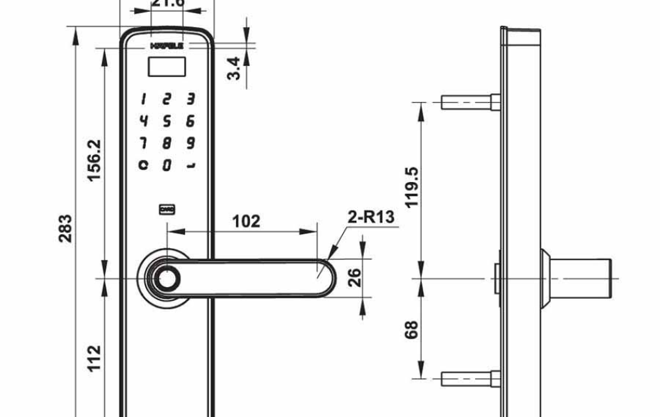 Khóa điện tử Hafele DL7100 (912.05.498)