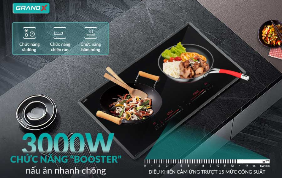 Bếp điện từ GrandX GX E795Lux