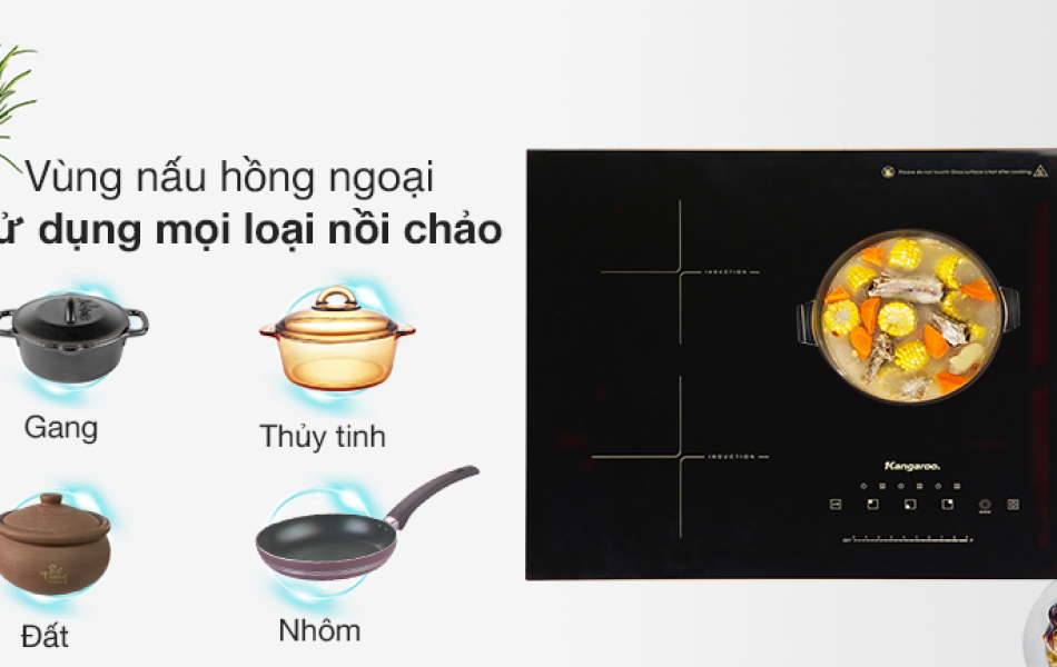 Bếp điện từ hồng ngoại ba Kangaroo KG446i