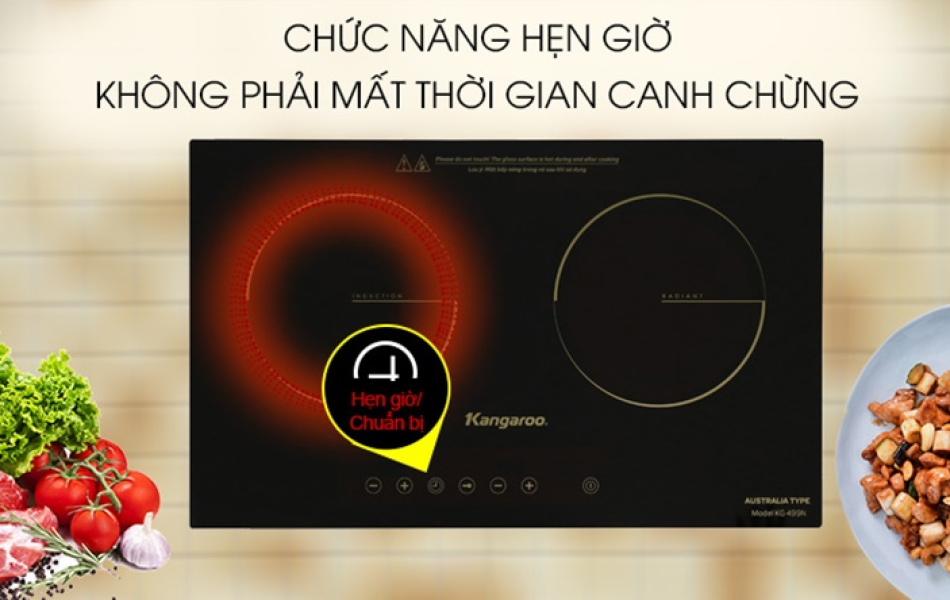 Bếp đôi Điện từ Hồng ngoại KG499N