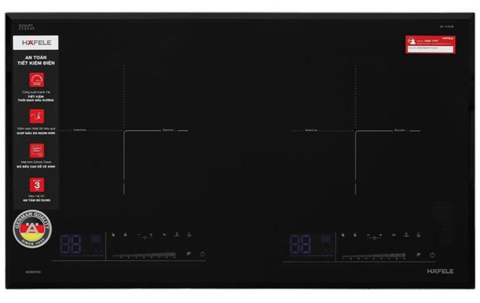 Bếp từ đôi lắp âm Hafele HC-I7323B (536.61.886)