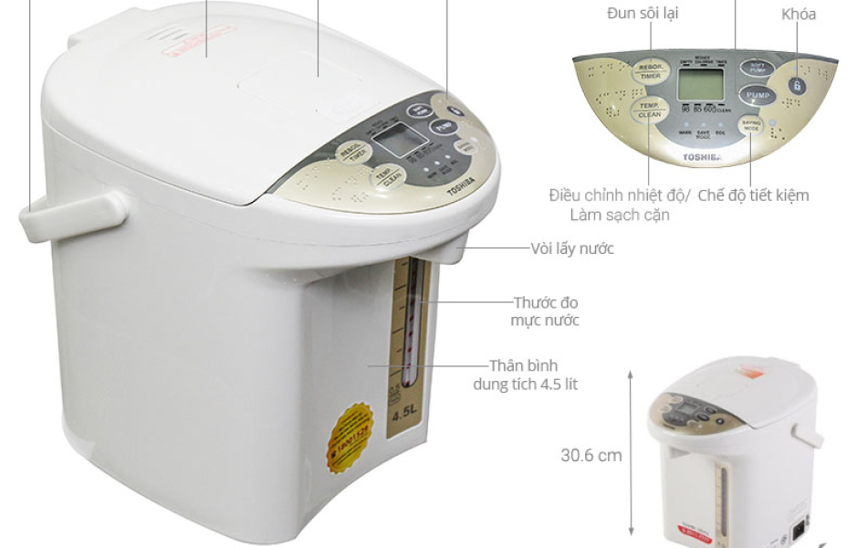 BÌNH THUỶ ĐIỆN TOSHIBA PLK-45SF(WT)VN
