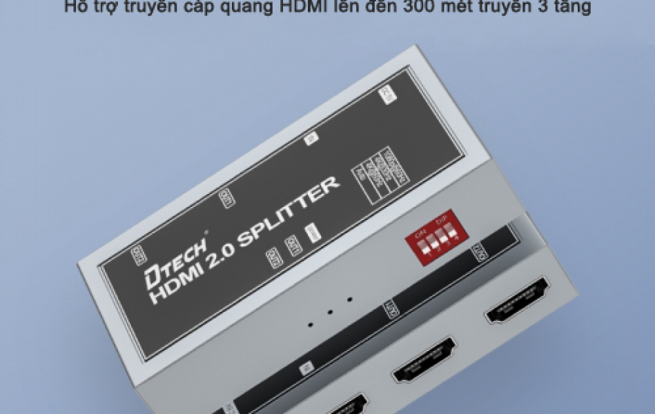 Bộ chia HDMI 1 vào 2 ra 4K Dtech DT-7212