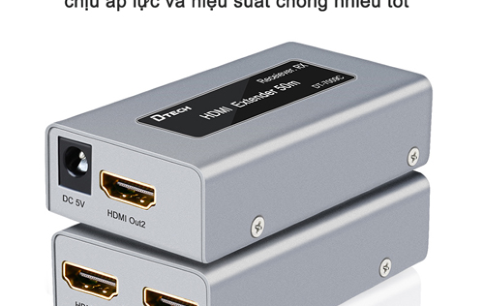 Bộ nối dài HDMI 50M qua cáp mạng Dtech DT-7009C