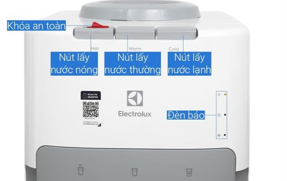 Cây nước nóng lạnh Electrolux EDBMFACWF 530W