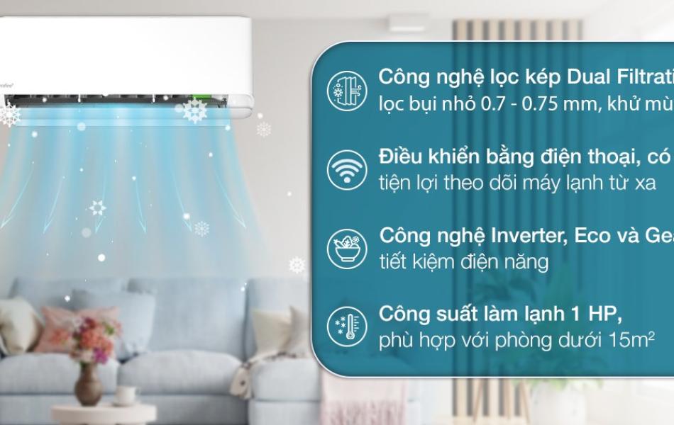 Máy lạnh Comfee Inverter 1 HP CFS-10VCB1