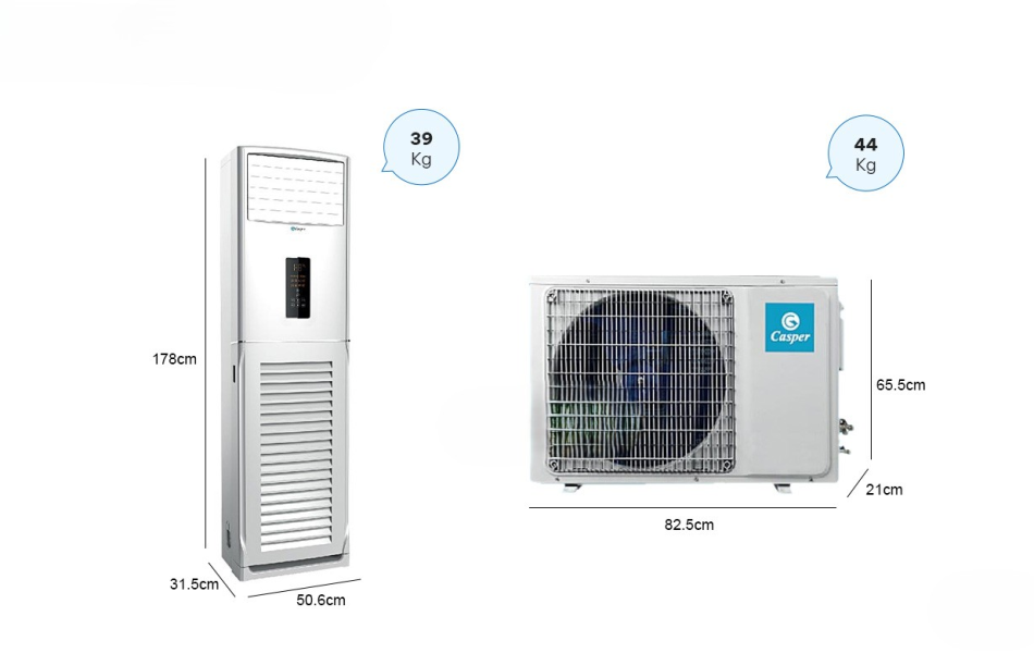 ĐIỀU HÒA TỦ ĐỨNG CASPER MONO 3HP FC-28TL22