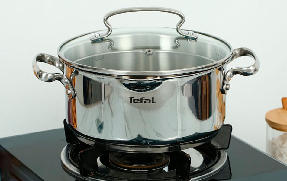 Bộ nồi quánh inox nắp kính Tefal Duetto Plus G719S674