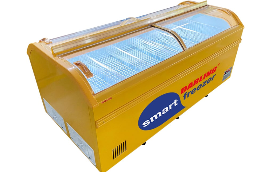 Tủ kem siêu thị DMF-10079ASKI 4 kính cong 2 bên 1100 lít