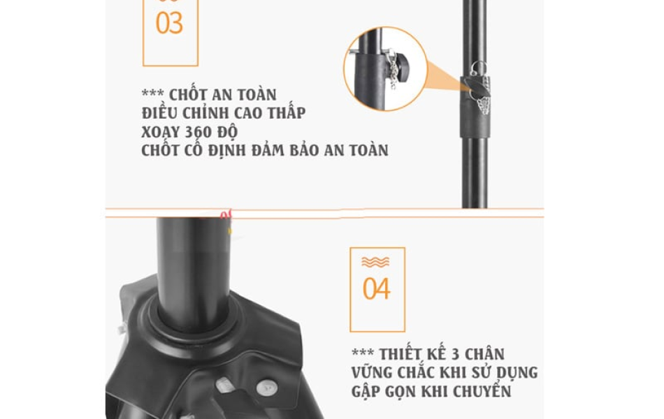 Giá treo tivi 3 chân đứng ErgoTek E1200 xoay 360 độ (32 - 55 inch)