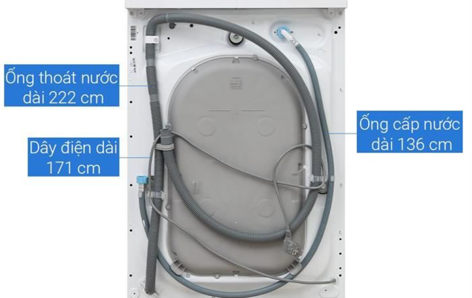 Máy giặt sấy Electrolux Inverter Giặt 9Kg + sấy 6Kg EWW9024P3WC