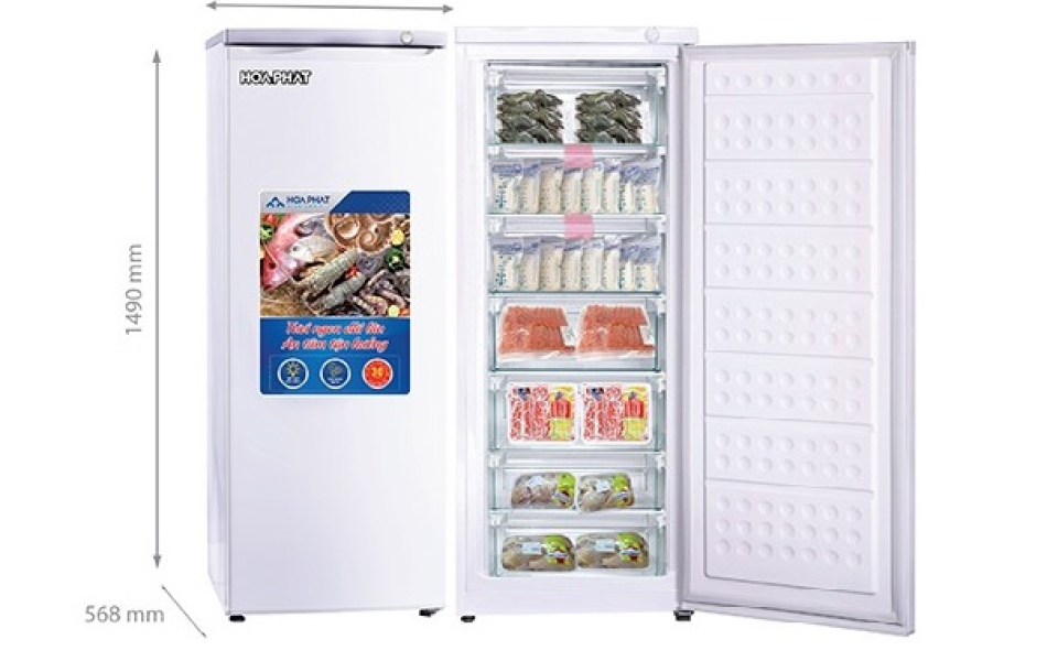 Tủ đông đứng Hòa Phát 208 lít HPF UAH6208