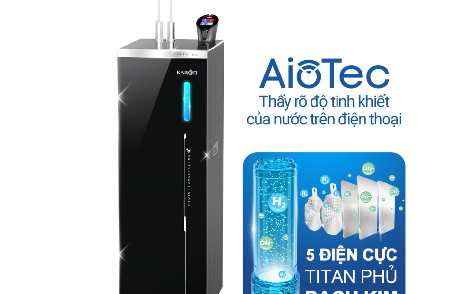  Máy lọc nước nóng lạnh Hydro-ion kiềm Karofi KAE-S86 PRO