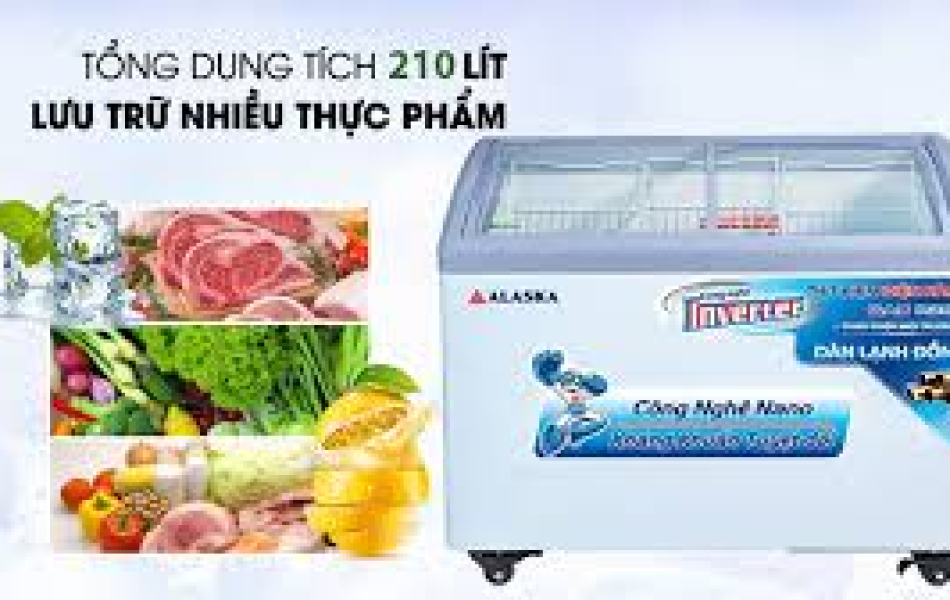 Tủ đông nắp kính cong Alaska Inverter 248 lít KC-210CI