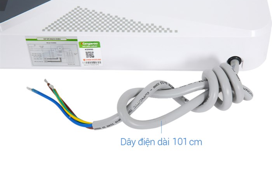 Bình nước nóng treo tường kháng khuẩn Kangaroo KG589GP