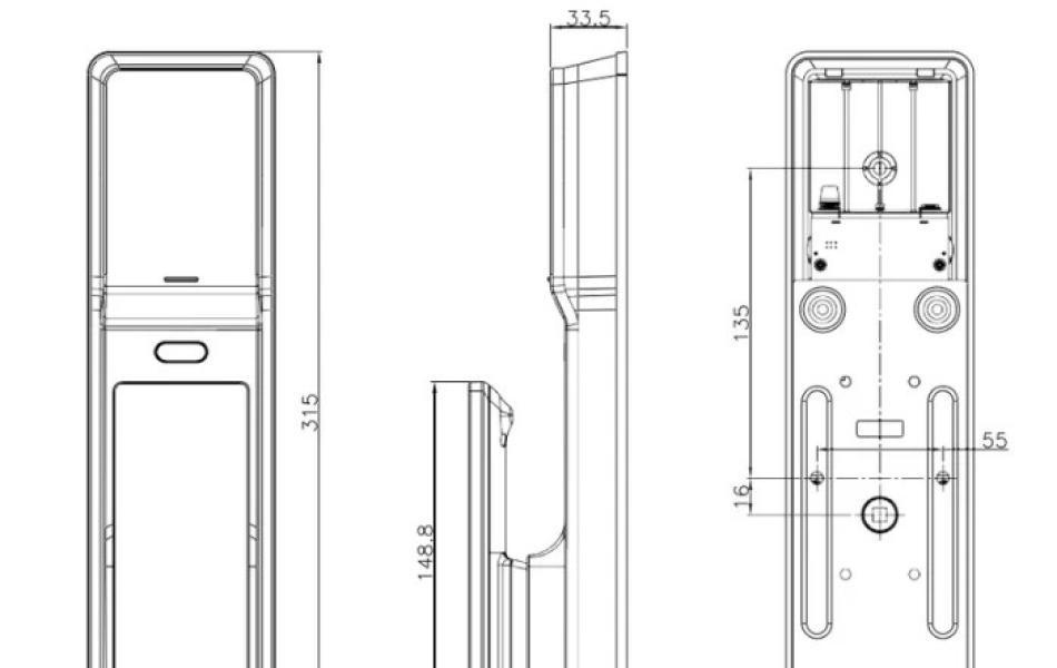 Khóa điện tử Hafele MP2503B 912.21.046