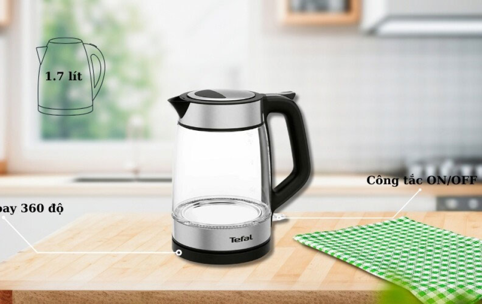 Bình đun siêu tốc 1.7 lít Tefal KI605830