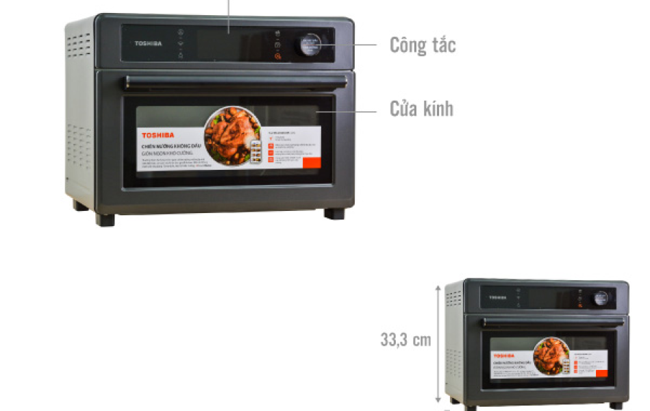Lò chiên không dầu Toshiba TL2-SAC25GZC (GR/RD) - 25 lít