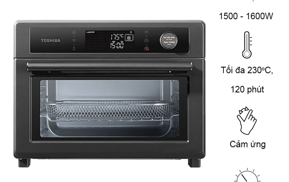 Lò chiên không dầu Toshiba TL2-SAC25GZC (GR/RD) - 25 lít