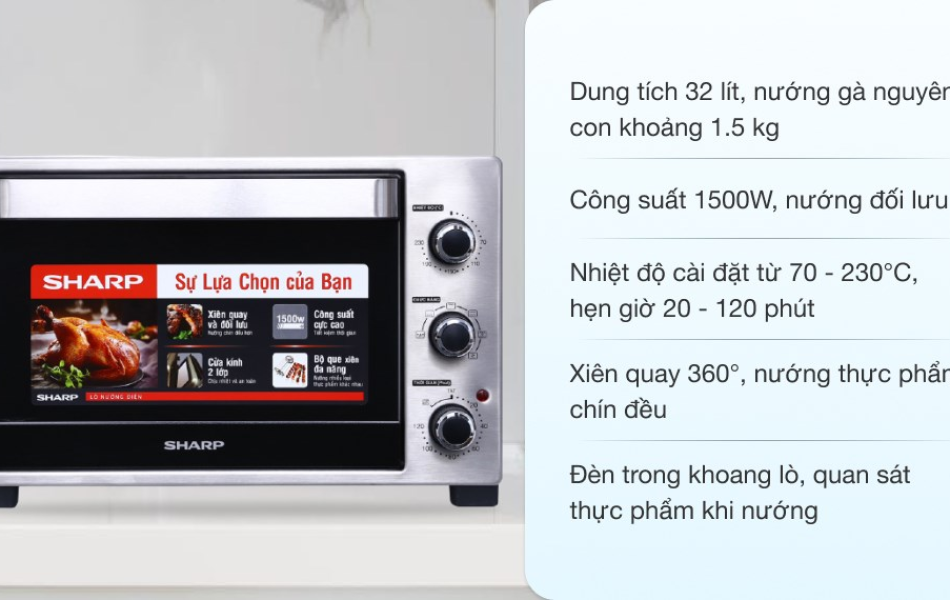 Lò nướng điện Sharp EO-A323RCSV-ST