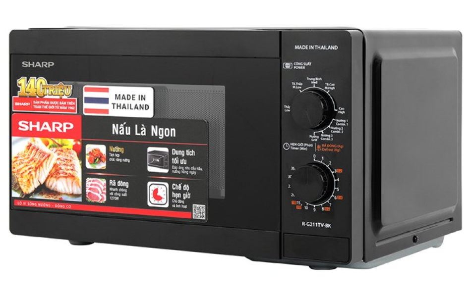 Lò vi sóng Sharp 21 lít R-211TV-BK