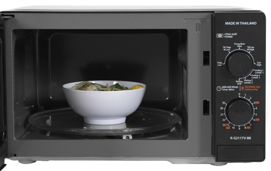 Lò vi sóng có nướng Sharp R-G211TV-BK 21 lít