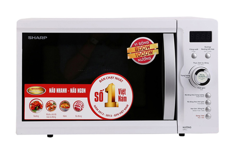 Lò vi sóng điện tử có nướng Sharp R-G371VN-W