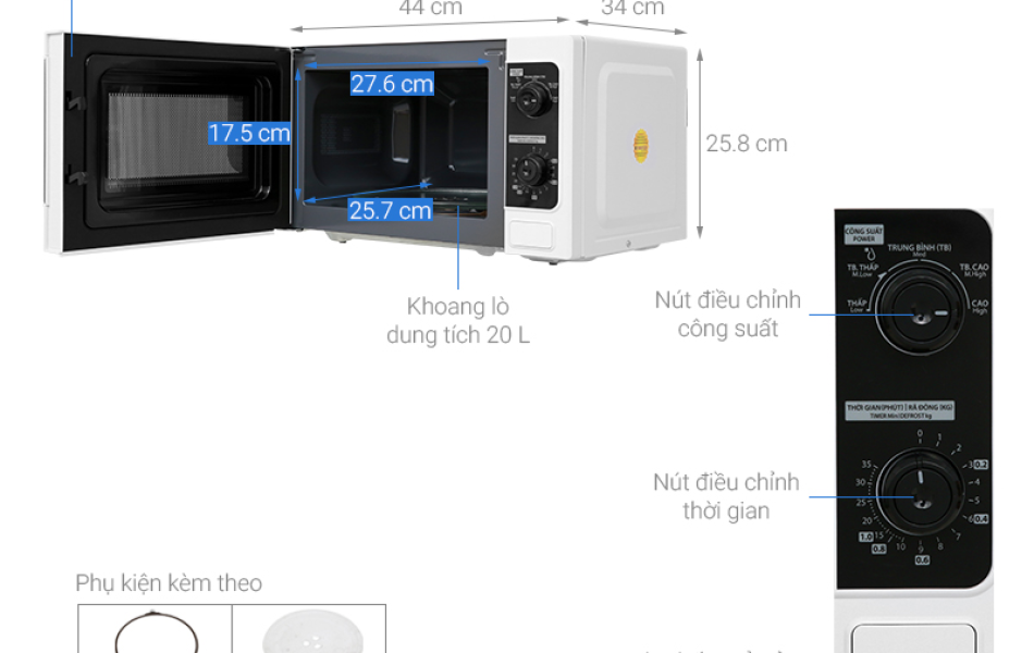 LÒ VI SÓNG TOSHIBA ER-SM20(W1)VN