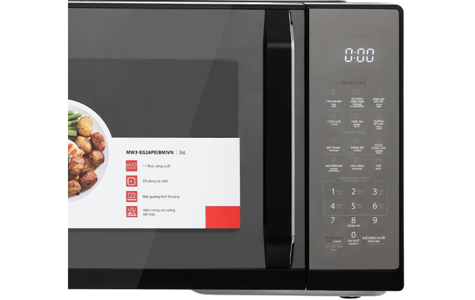  Lò vi sóng mặt gương có nướng Toshiba MW3-EG26PE(BM)VN - 26 lít
