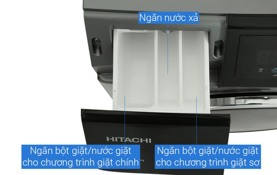 Máy giặt sấy Hitachi Inverter giặt 10.5 kg - sấy 7 kg BD-D1054HVOS