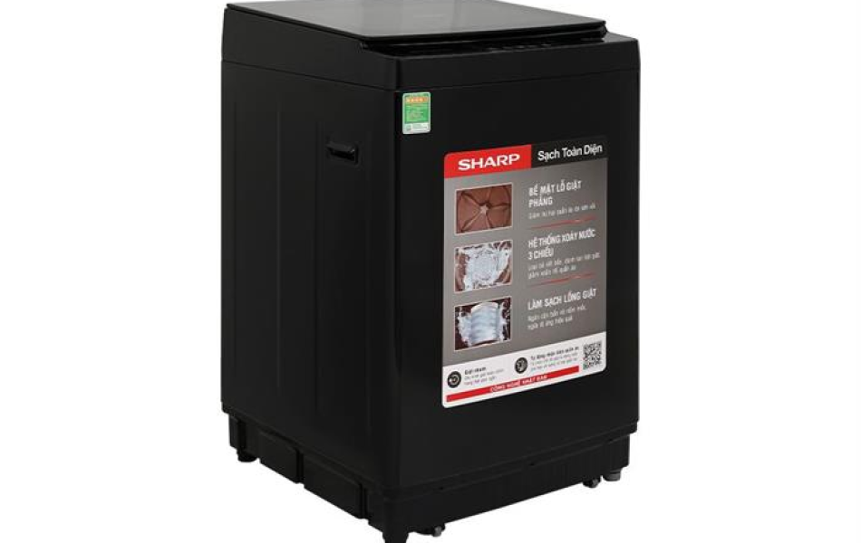 Máy giặt lồng đứng Sharp 12.5 kg ES-TM125CN-BK