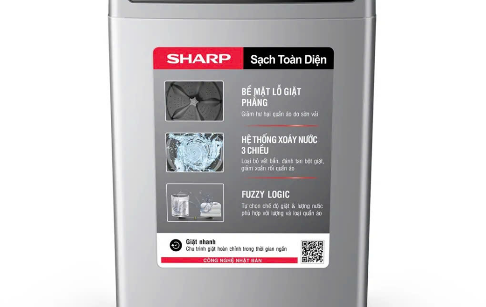 Máy giặt Sharp 7.5kg ES-Y75HV-S