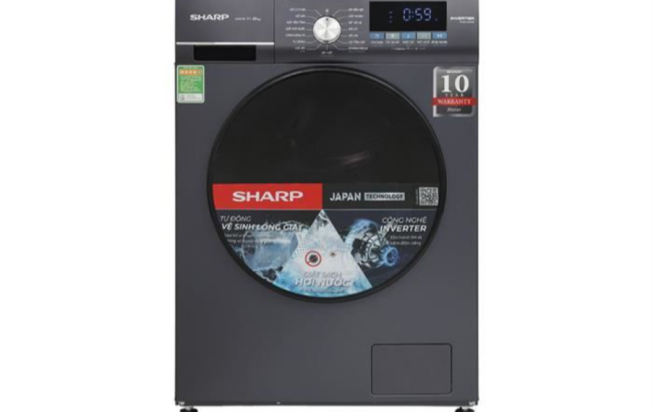  Máy giặt Sharp Inverter 11kg ES-FM110CB-SB