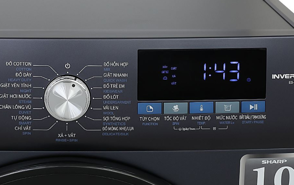  Máy giặt Sharp Inverter 9kg ES-FM90CB-SB