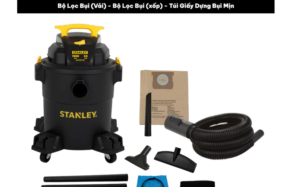 Máy hút bụi công nghiệp 3 chức năng Stanley SL19417P-6AB 23 lít