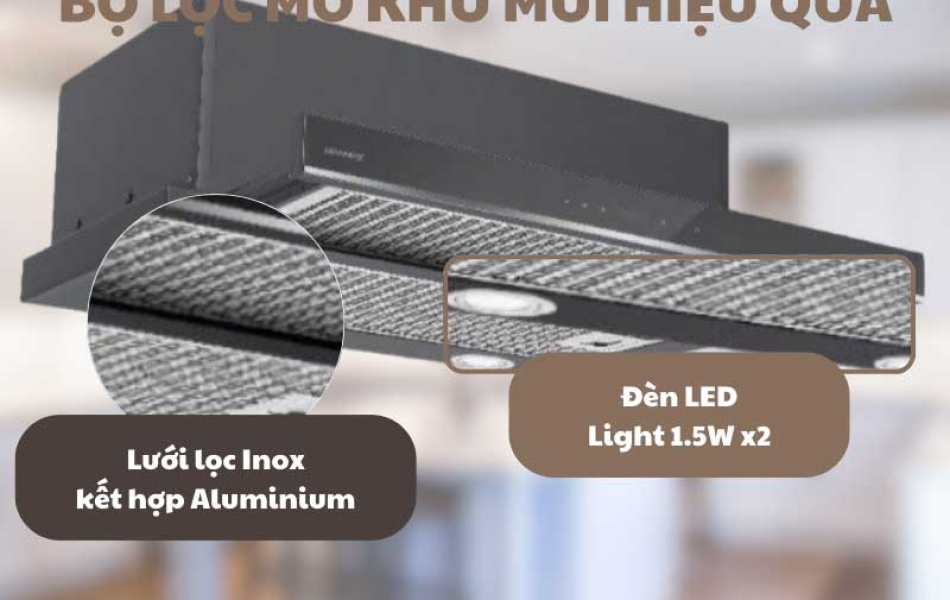 Máy hút mùi âm tủ GrandX GX H70F58G