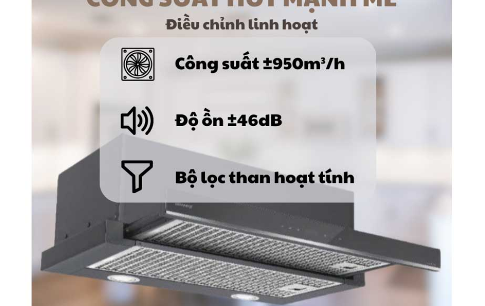 Máy hút mùi âm tủ GrandX GX H70F58G